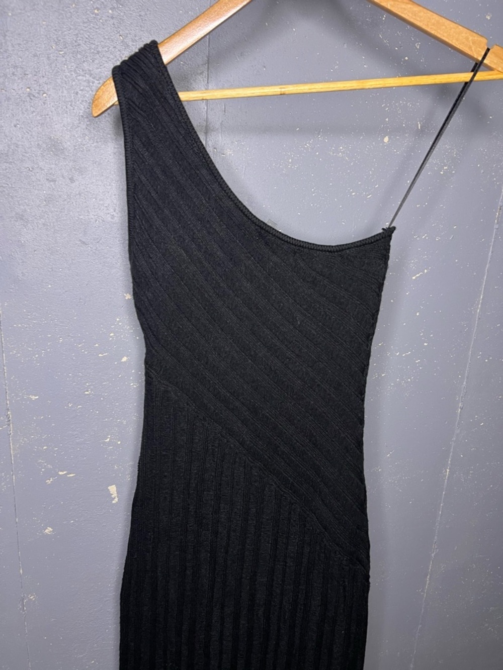 JLUXLABEL BLACK FRINGE KNIT MAXI DRESS MEDIUM - Picture 6 of 11